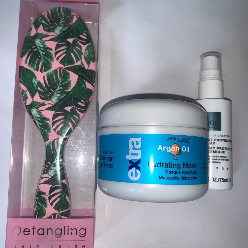 3 Pc Haircare Bundle: Cala Wet Brush, J’Heri Redding Mask Tigi Heat Spray NEW!
